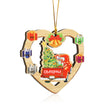 Personalised Heart Car Christmas Ornament - handmade