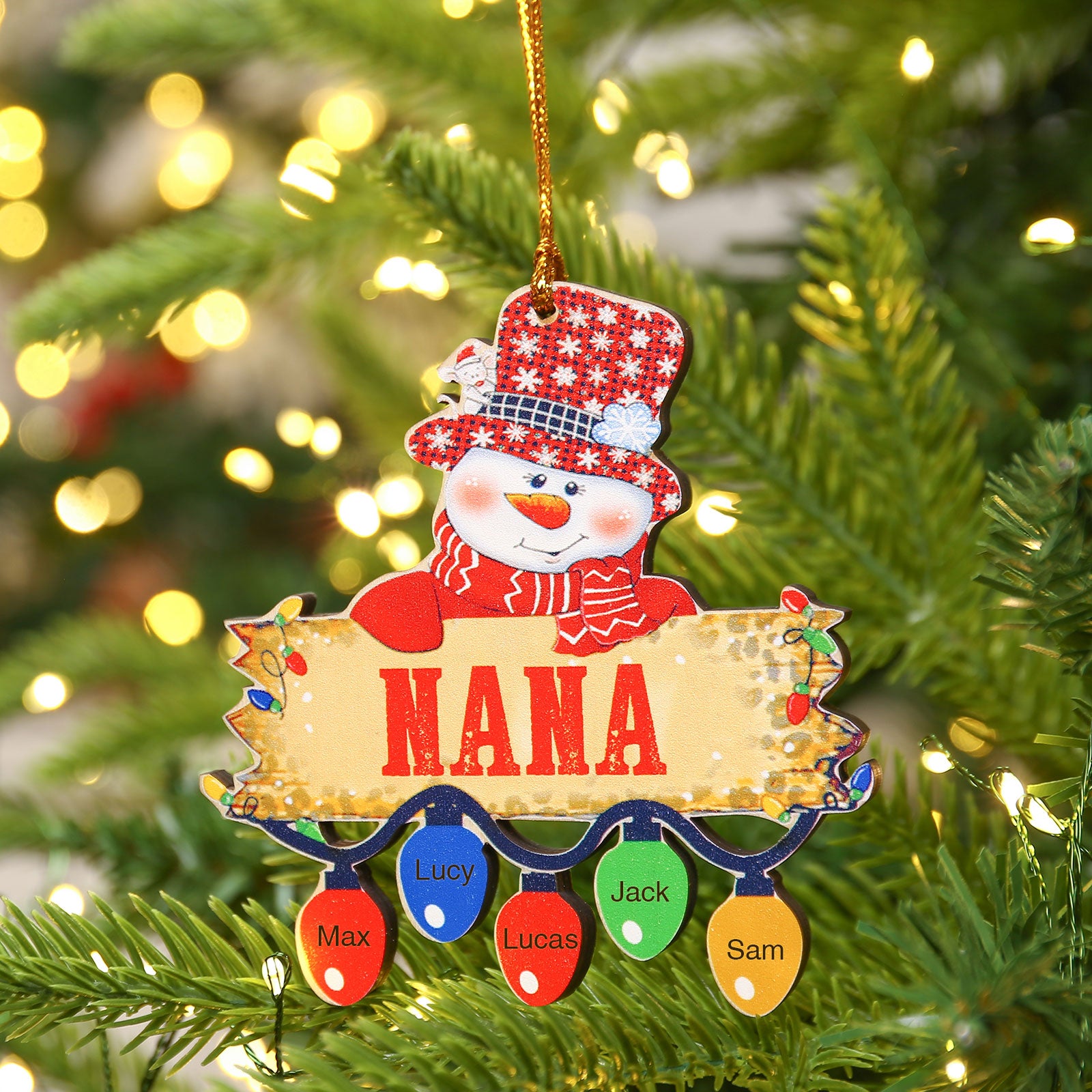 Personalised Snowman Christmas Ornament - handmade