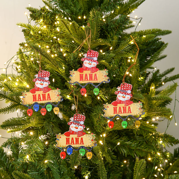 Personalised Snowman Christmas Ornament - handmade