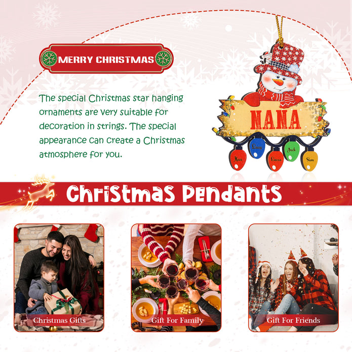 Personalised Snowman Christmas Ornament - handmade