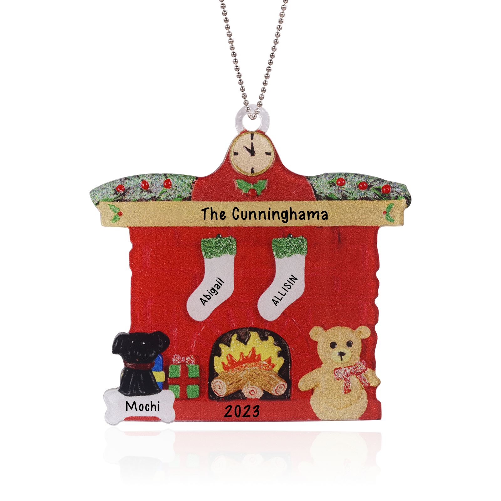 Personalised Christmas Name Ornament - handmade