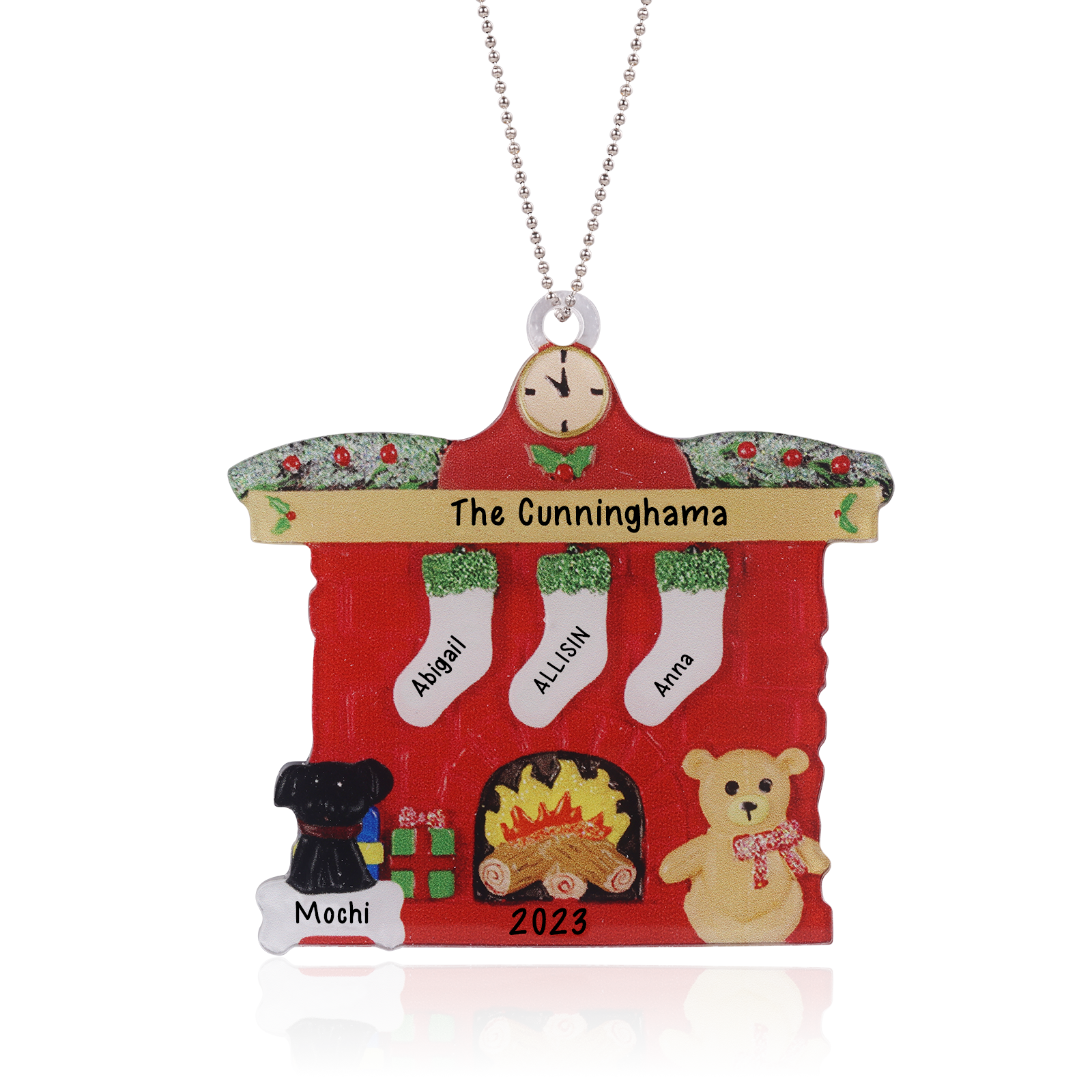 Personalised Christmas Name Ornament - handmade