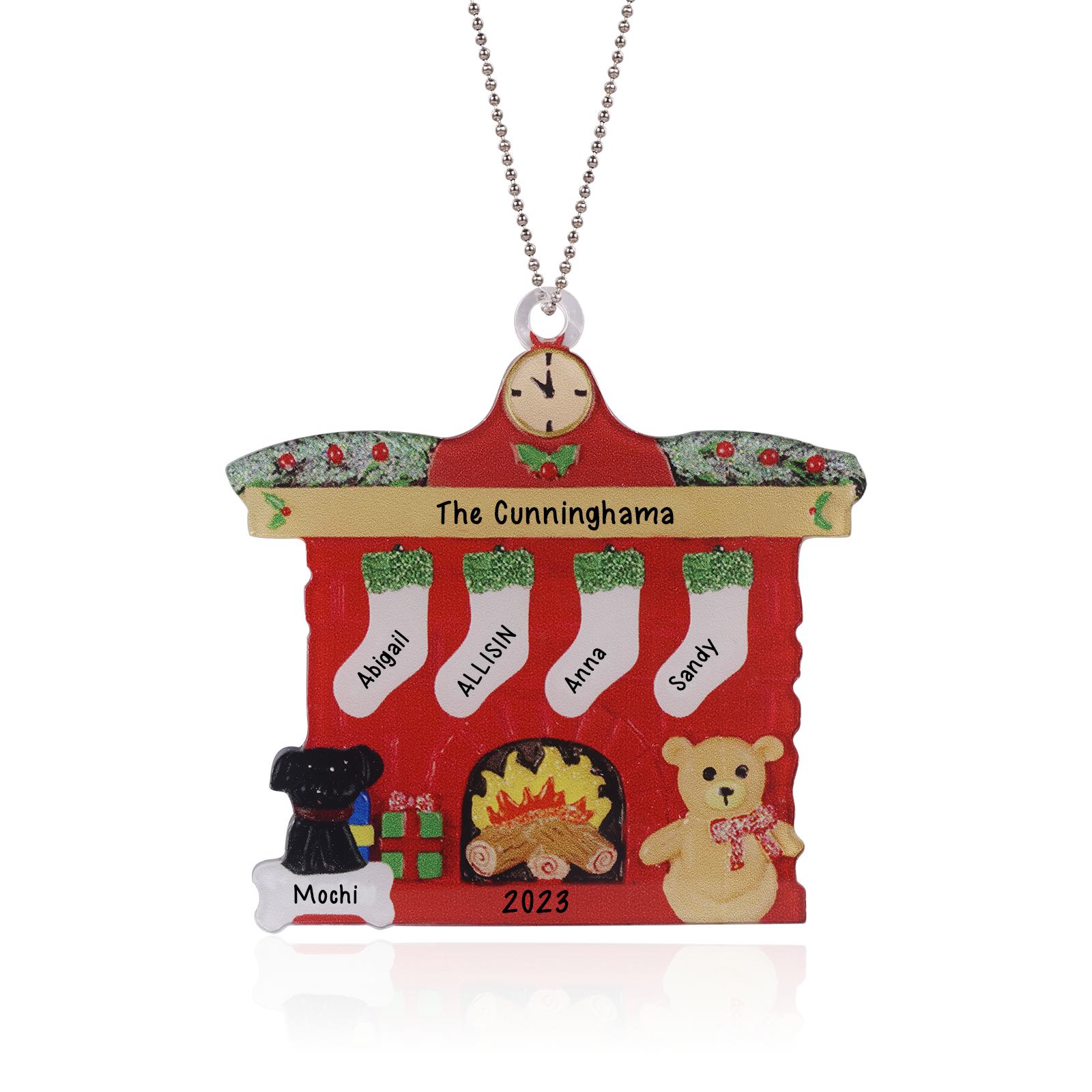 Personalised Christmas Name Ornament - handmade