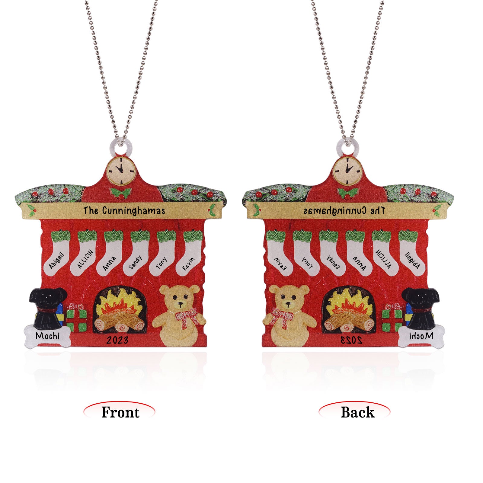 Personalised Christmas Name Ornament - handmade