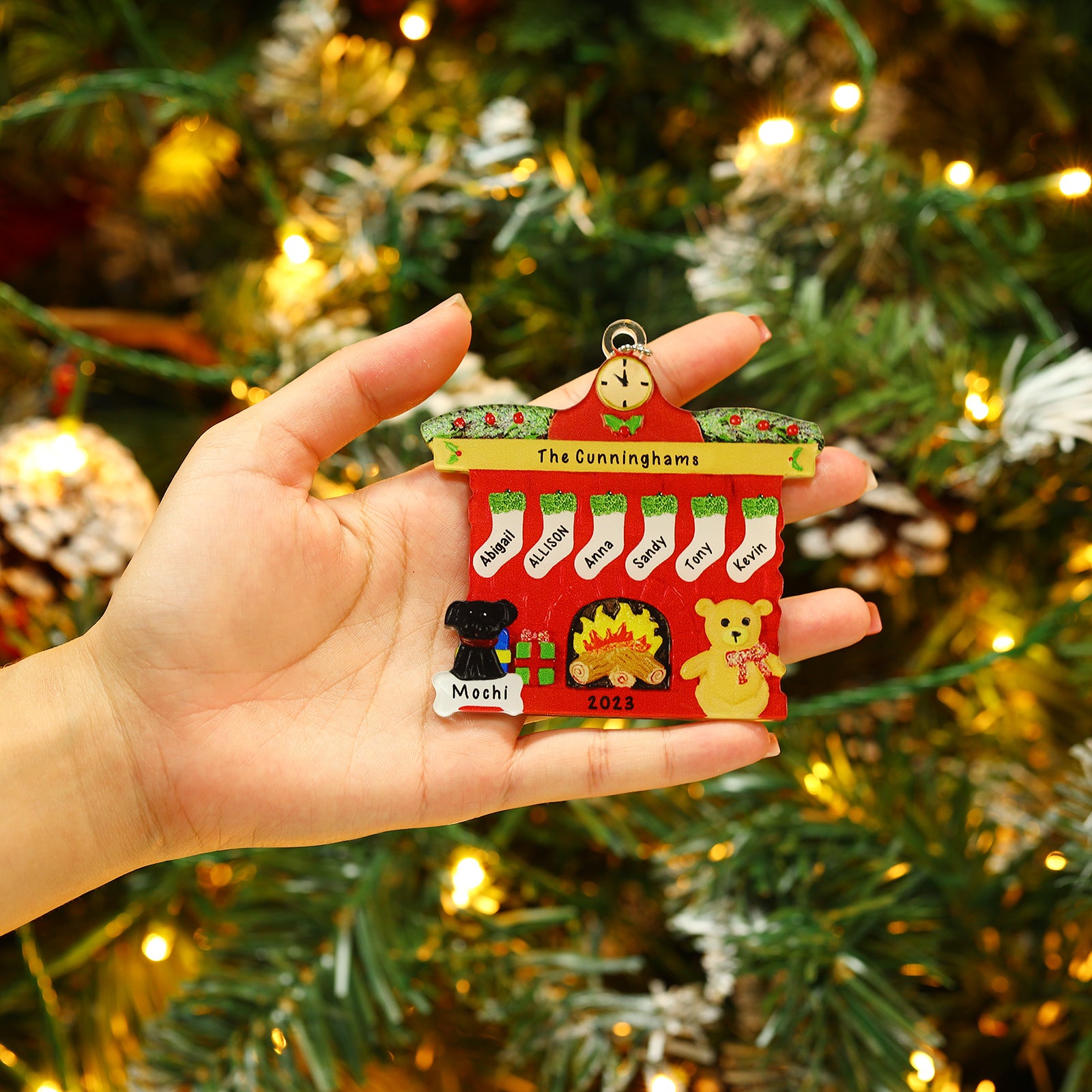 Personalised Christmas Name Ornament - handmade