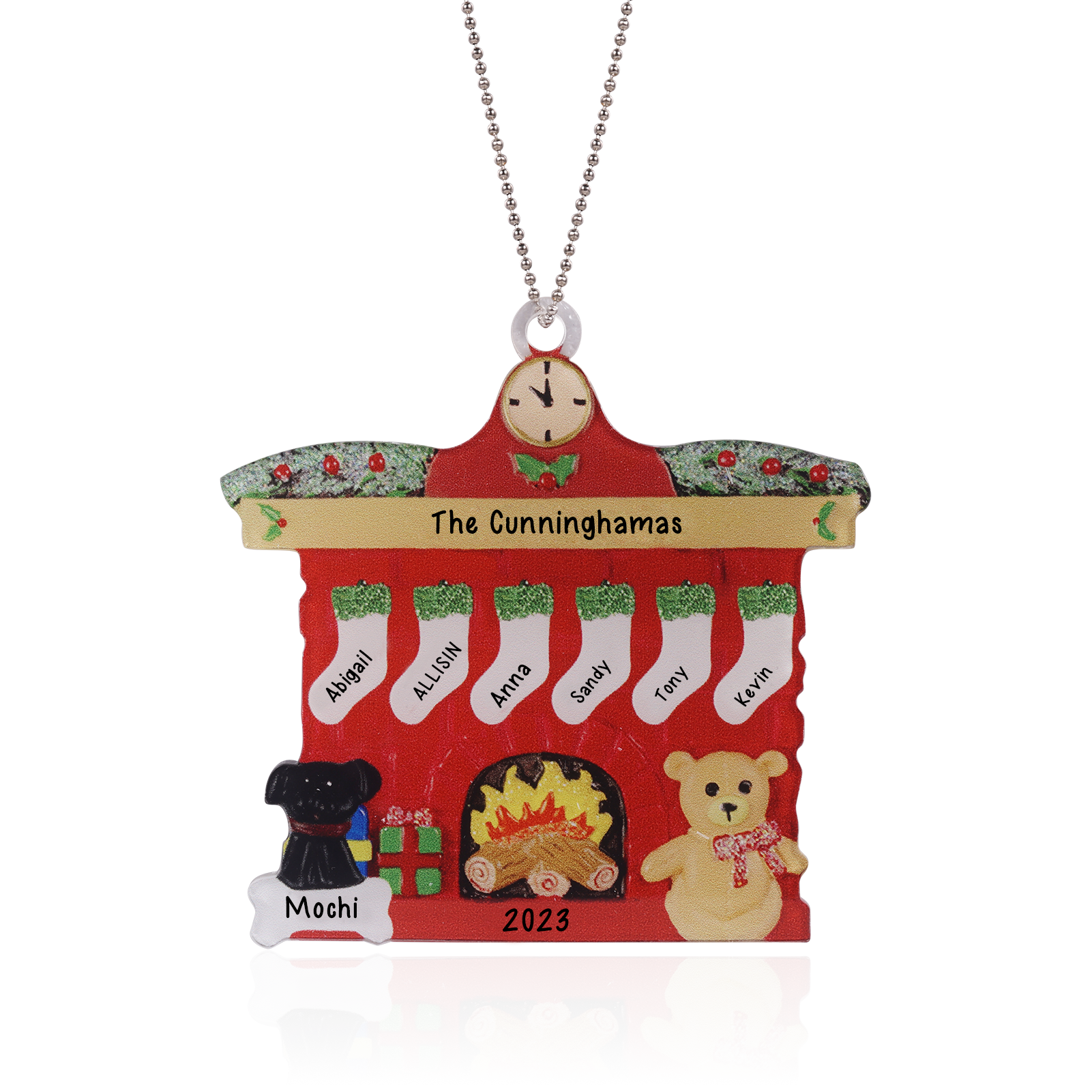 Personalised Christmas Name Ornament - handmade