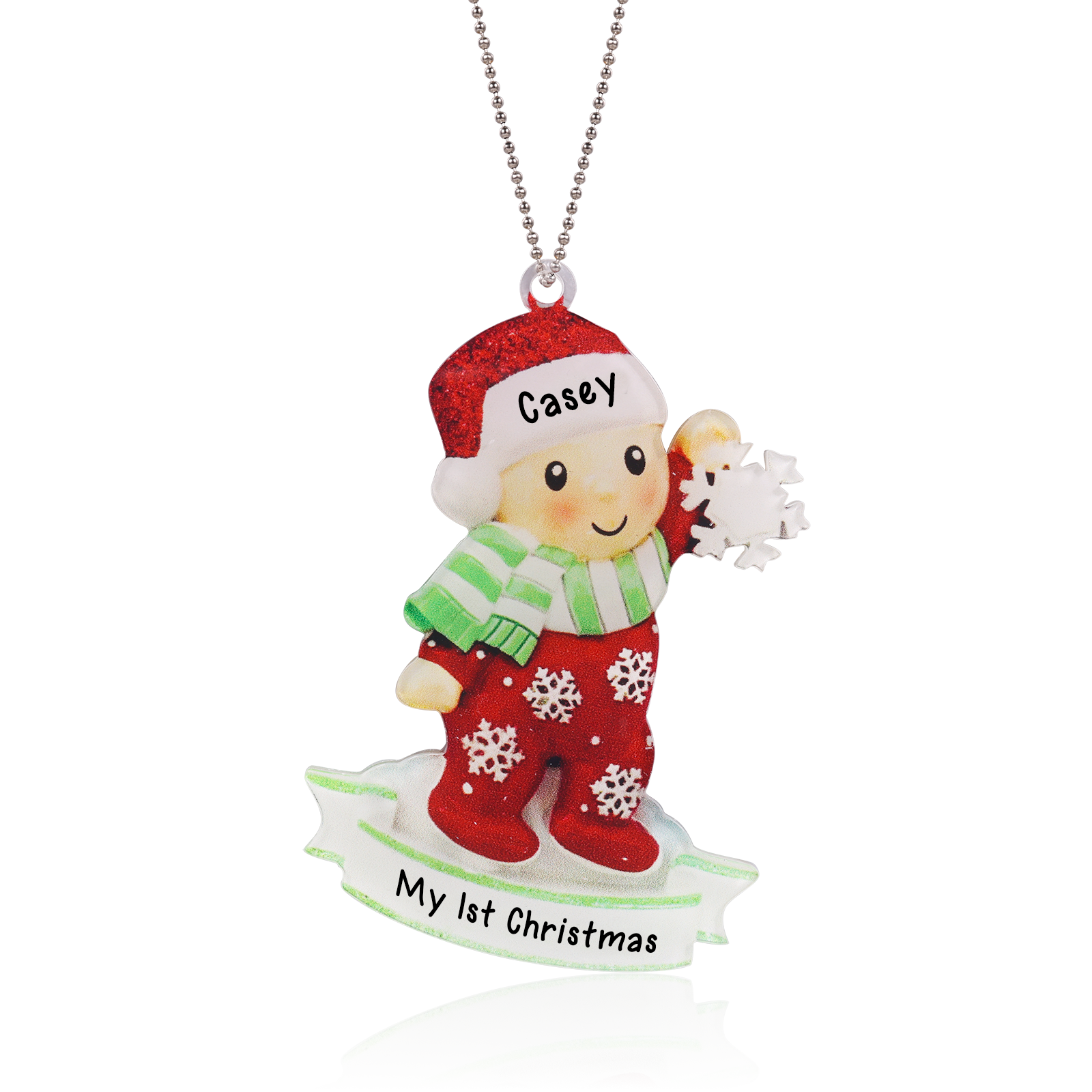 Personalised Christmas Name Ornament - handmade