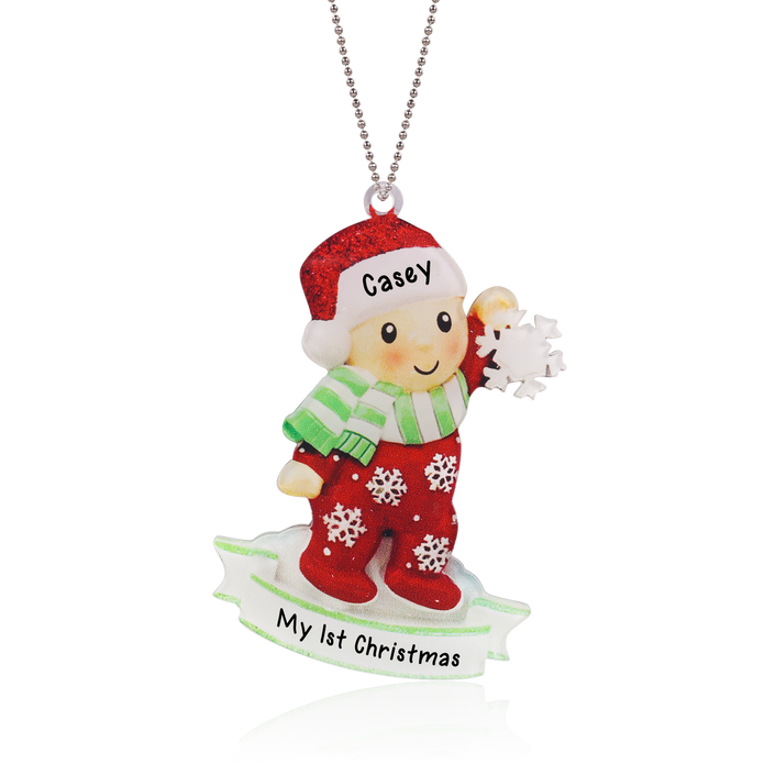 Personalised Christmas Name Ornament - handmade