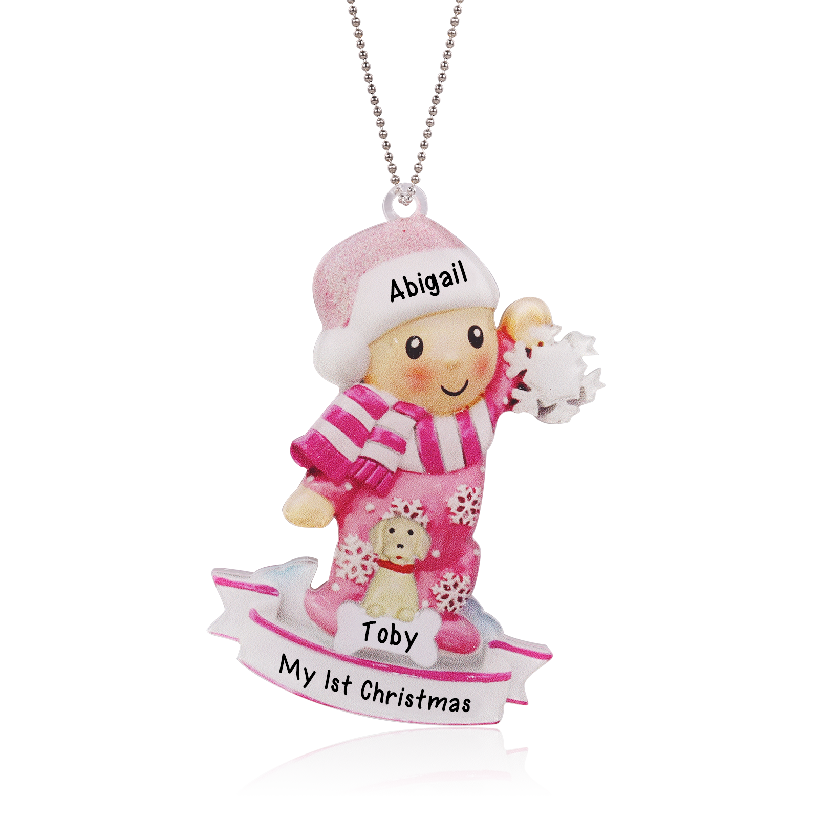 Personalised Christmas Name Ornament - handmade