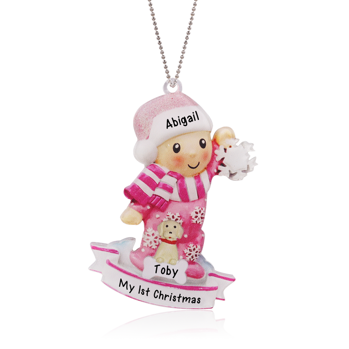 Personalised Christmas Name Ornament - handmade