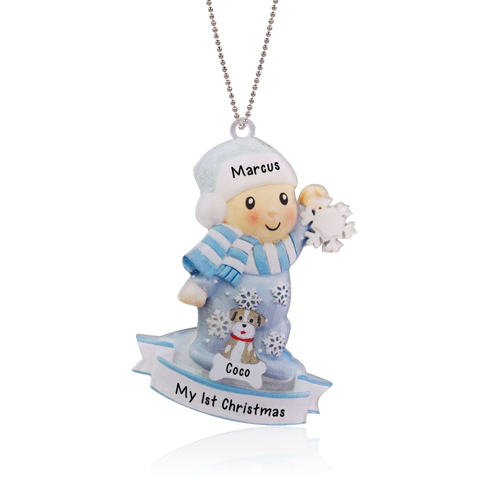 Personalised Christmas Name Ornament - handmade