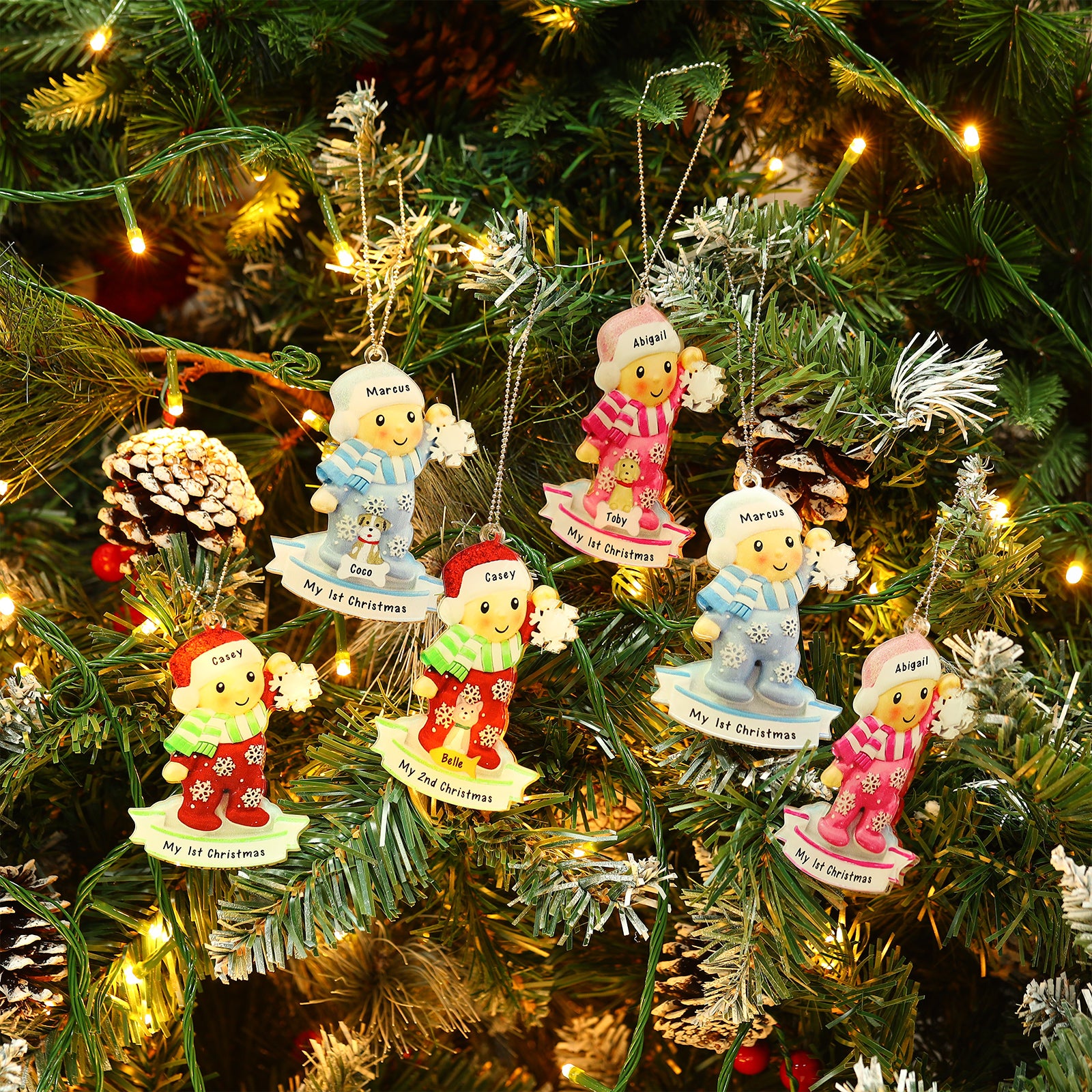 Personalised Christmas Name Ornament - handmade