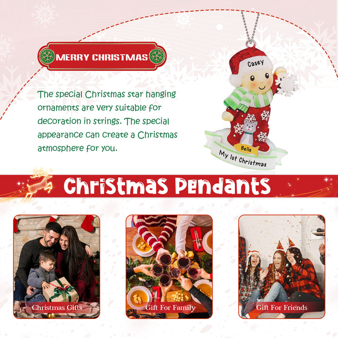 Personalised Christmas Name Ornament - handmade