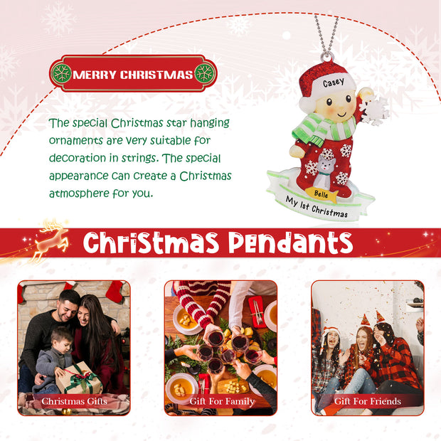 Personalised Christmas Name Ornament - handmade