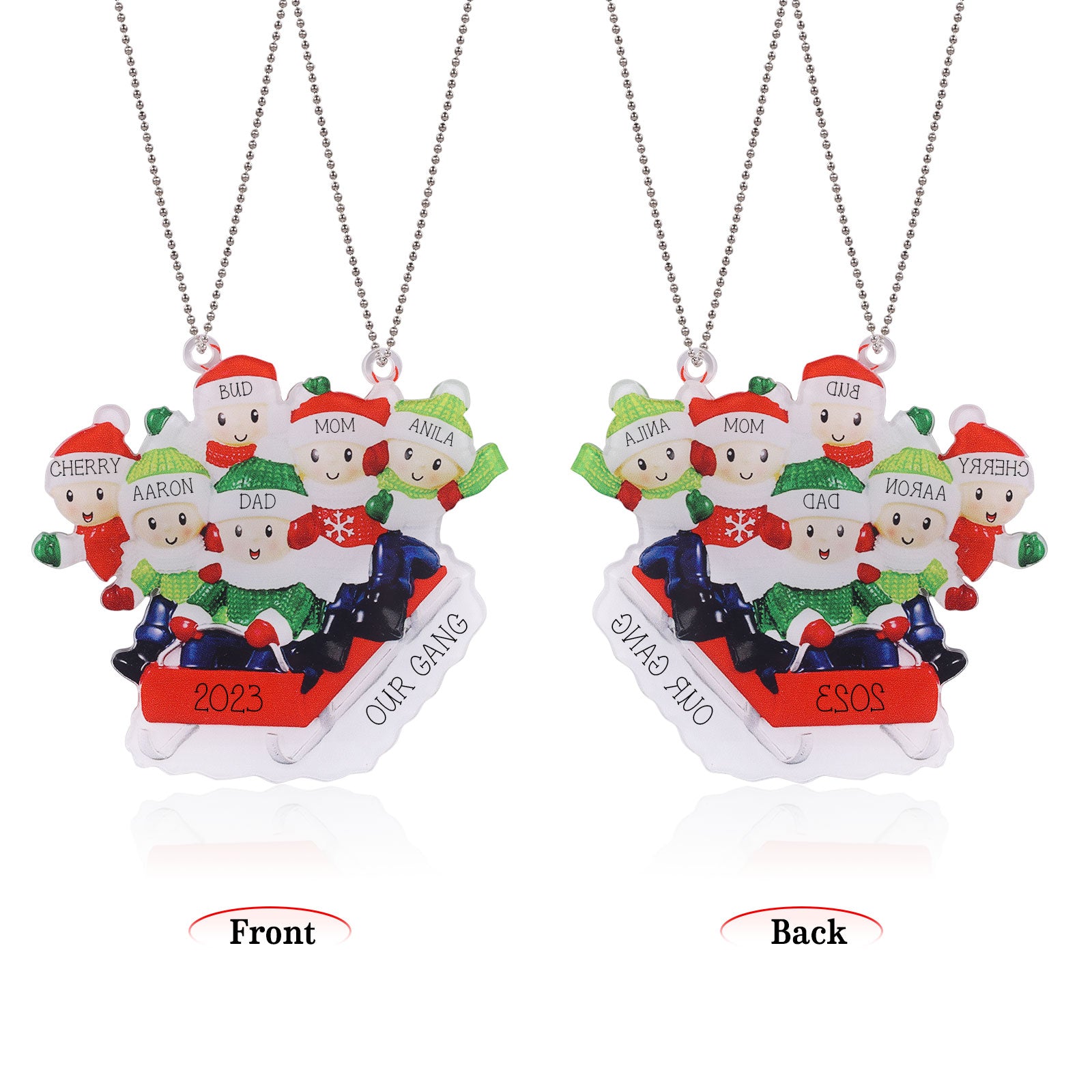 Personalised Christmas Name Ornament - handmade