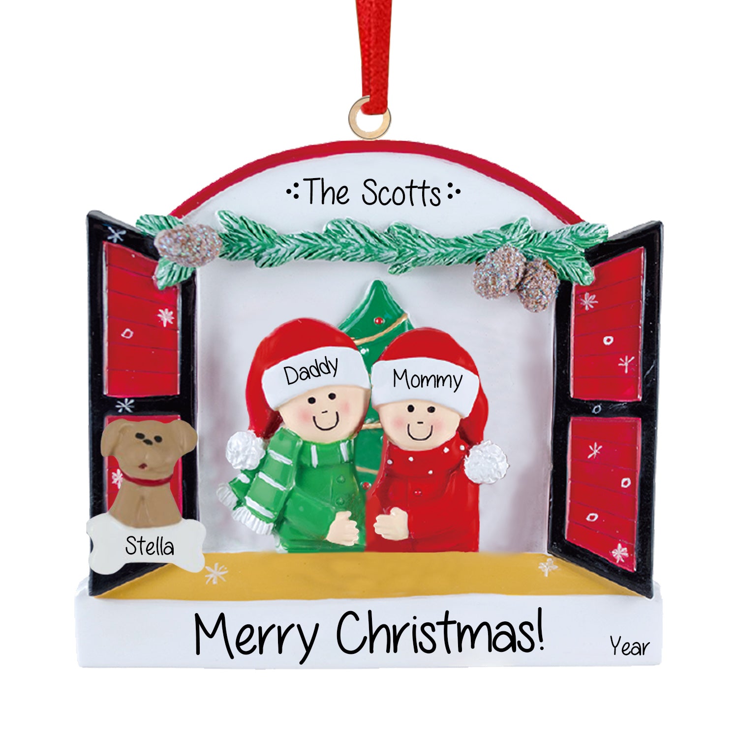 Personalised Christmas Name Ornament - handmade