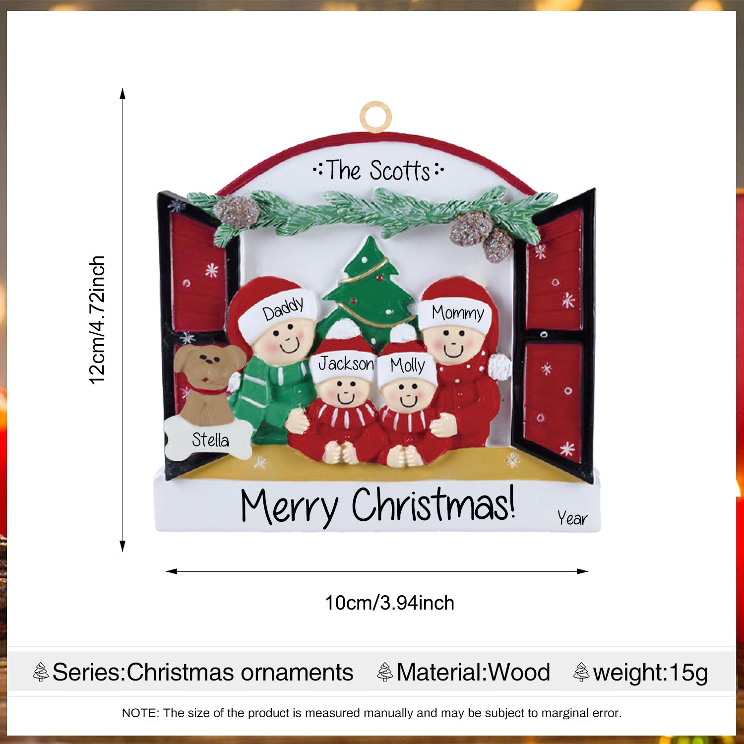 Personalised Christmas Name Ornament - handmade