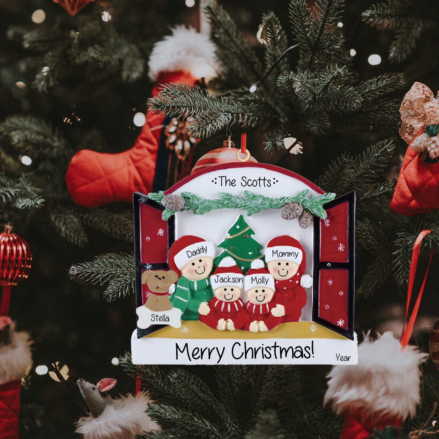 Personalised Christmas Name Ornament - handmade