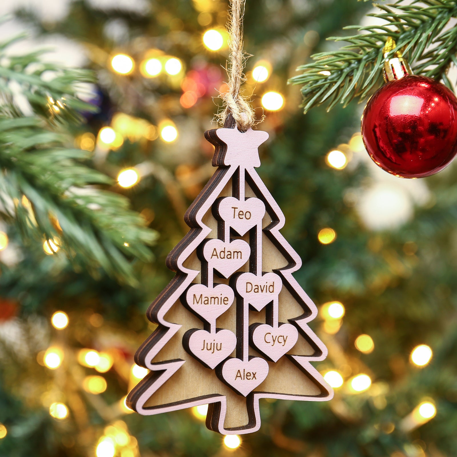 Personalised Christmas Name Ornament - handmade