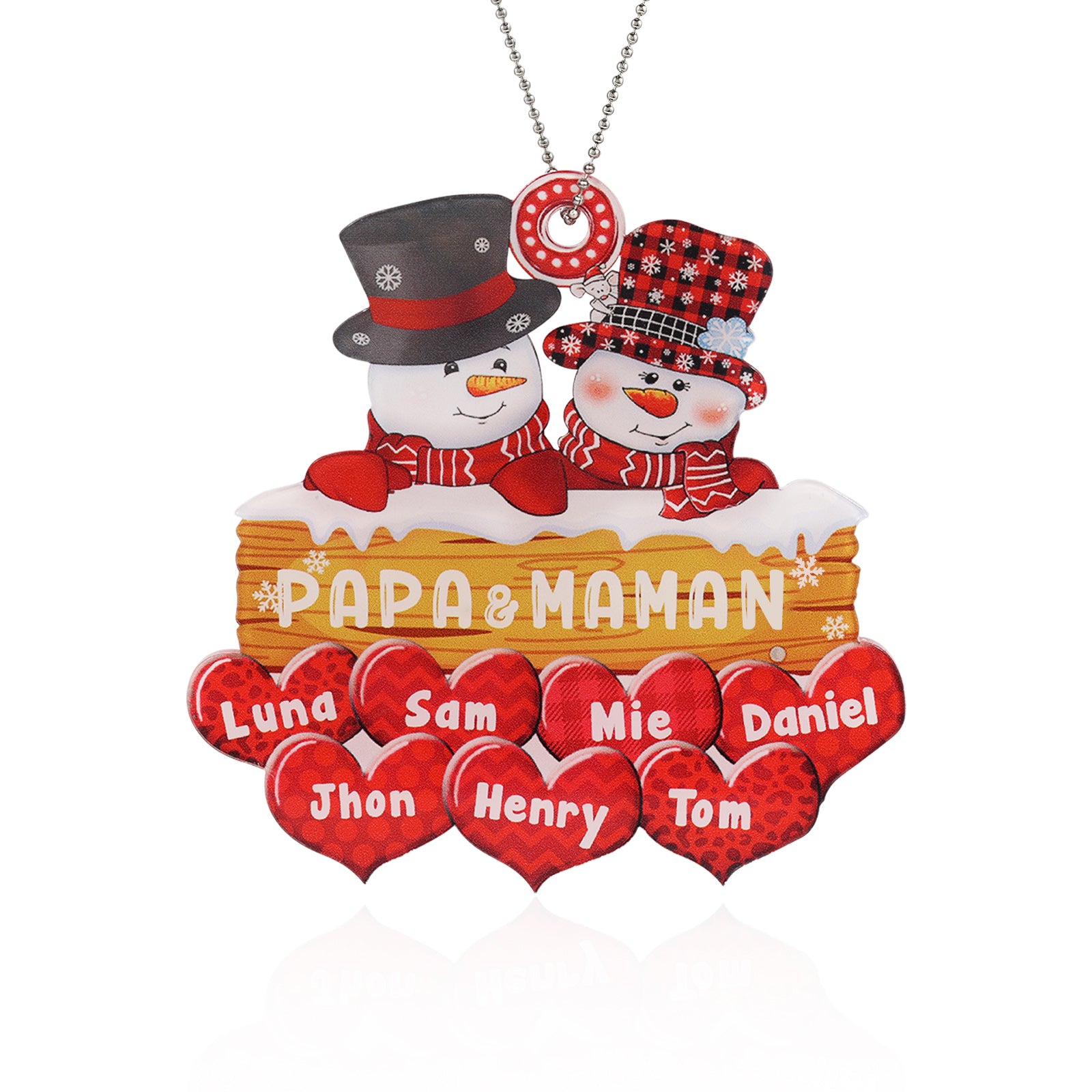 Personalised Christmas Name Ornament - handmade