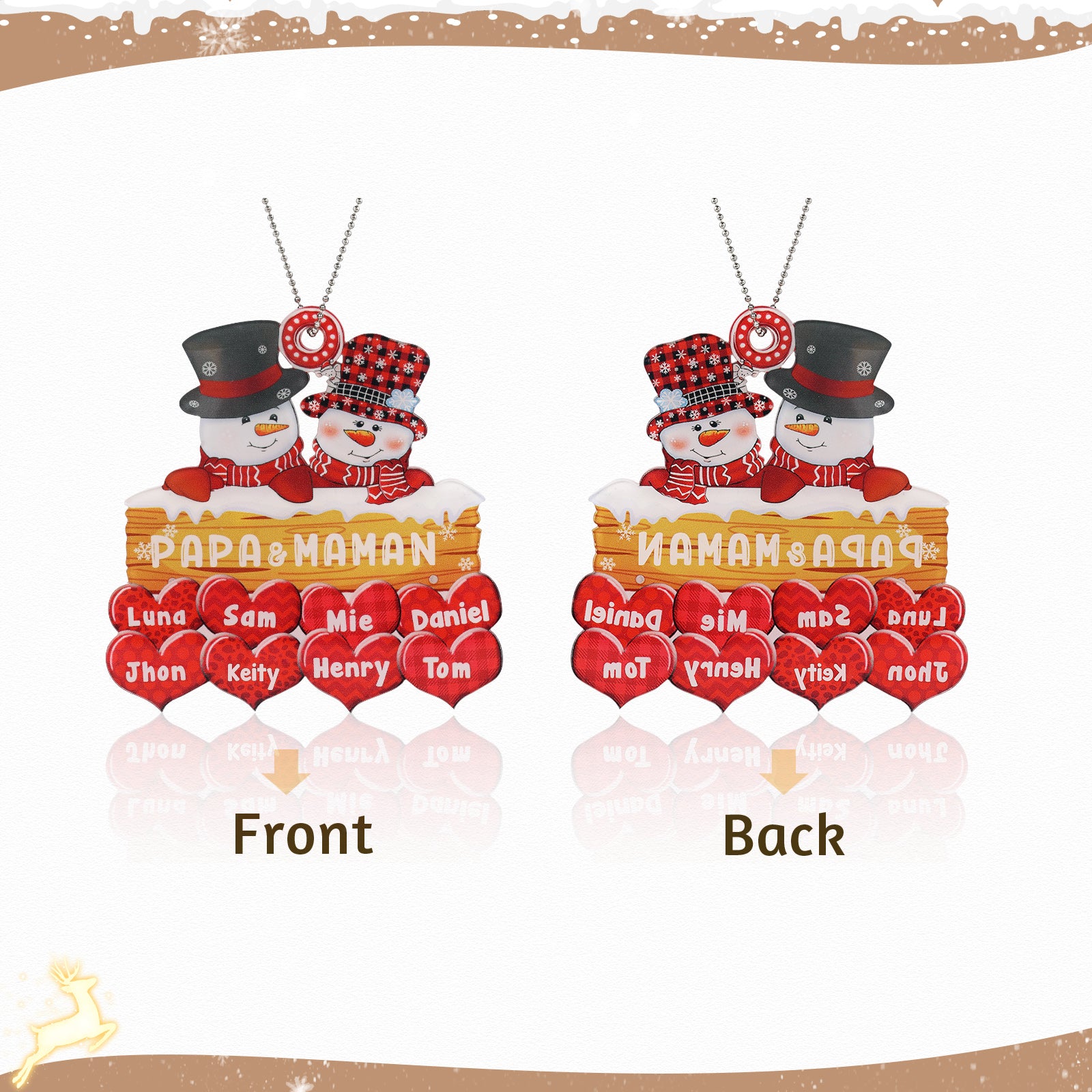 Personalised Christmas Name Ornament - handmade