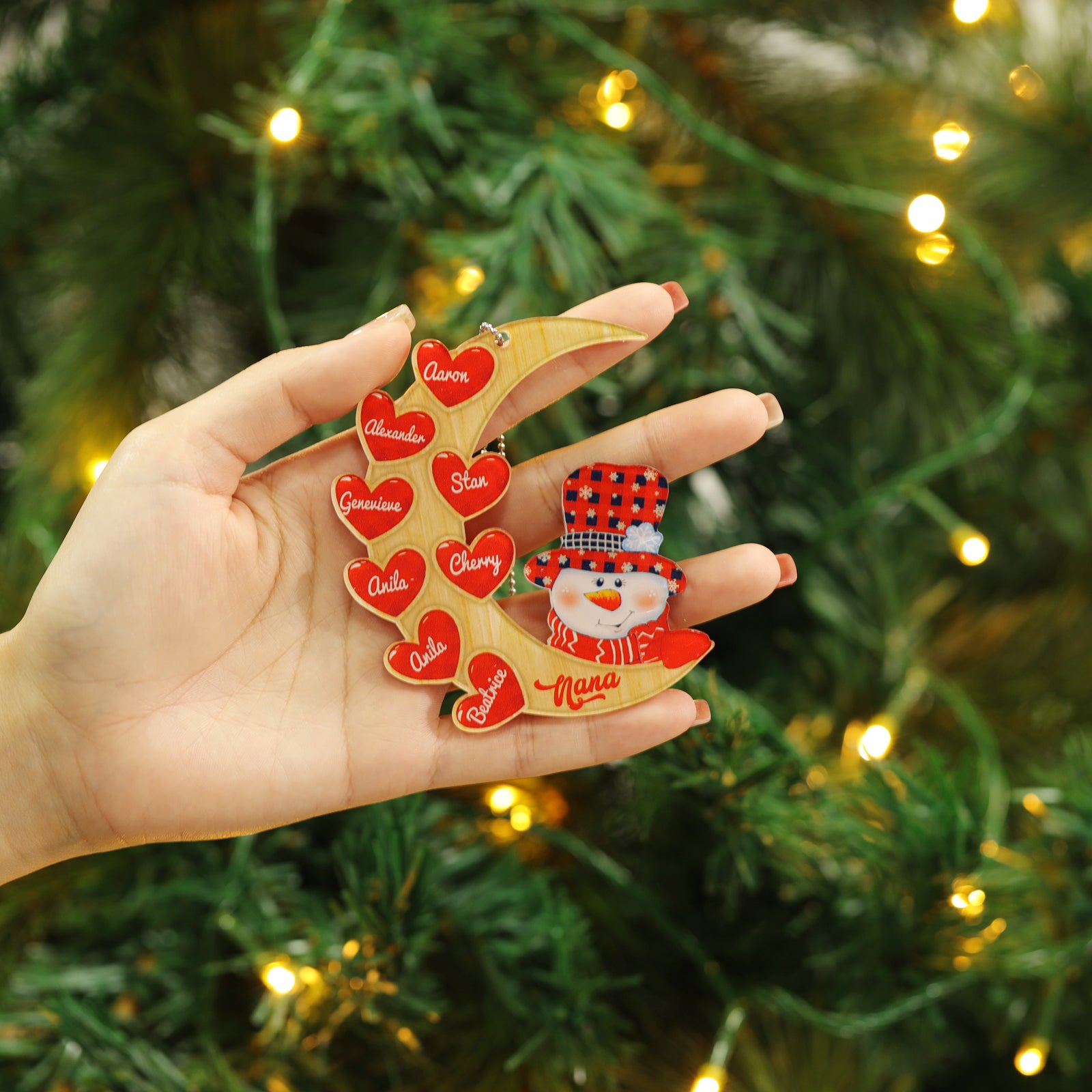 Personalised Christmas Name Ornament - handmade
