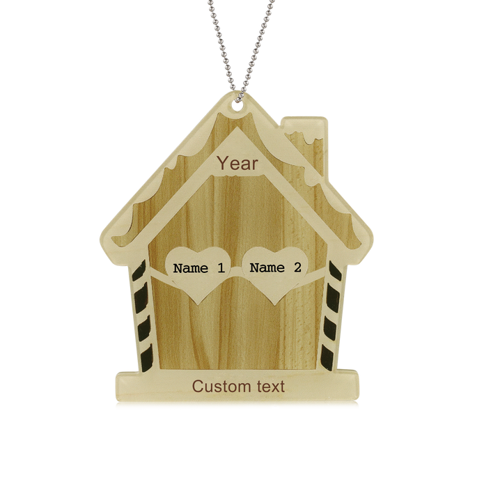 Personalised Home Christmas Ornament - handmade