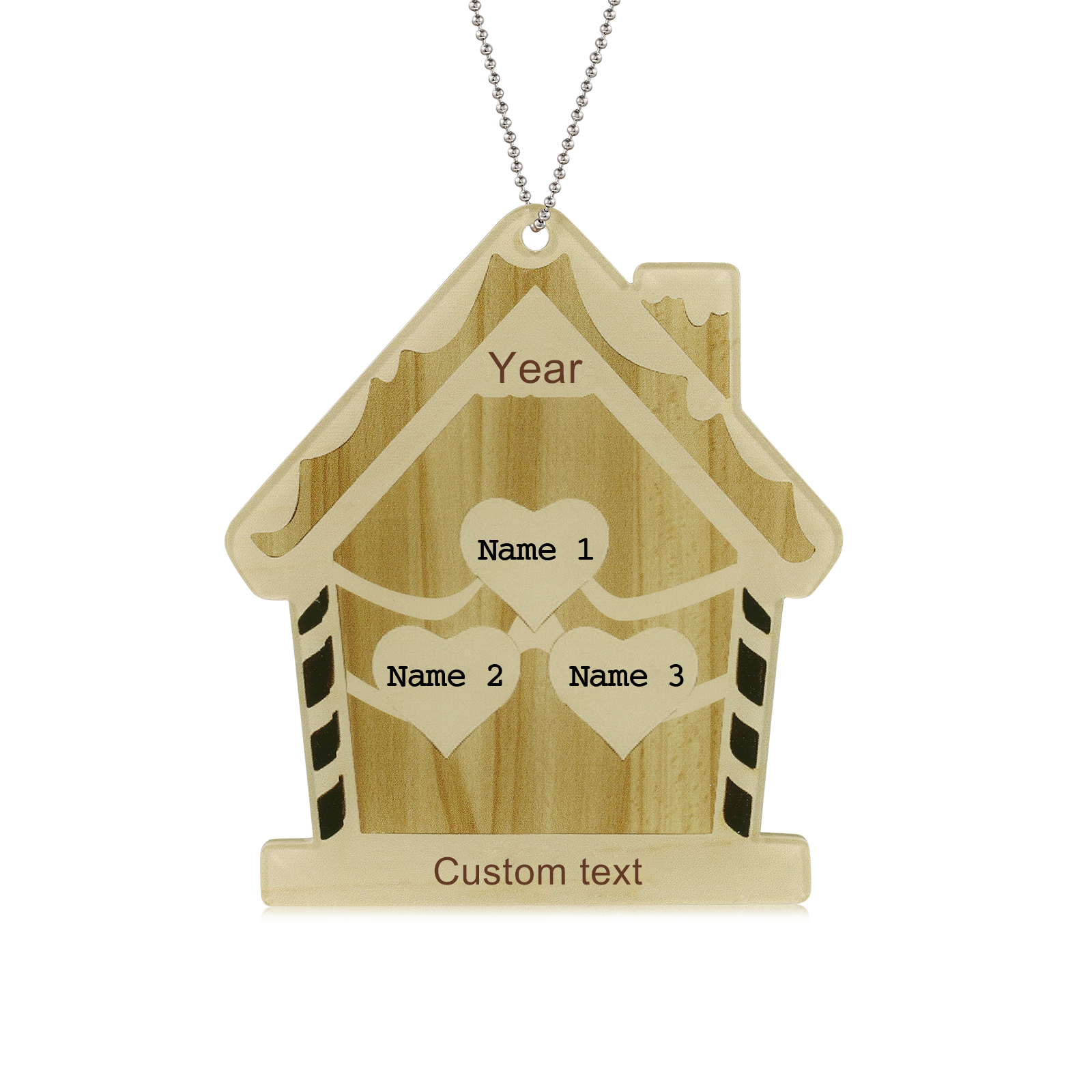 Personalised Home Christmas Ornament - handmade