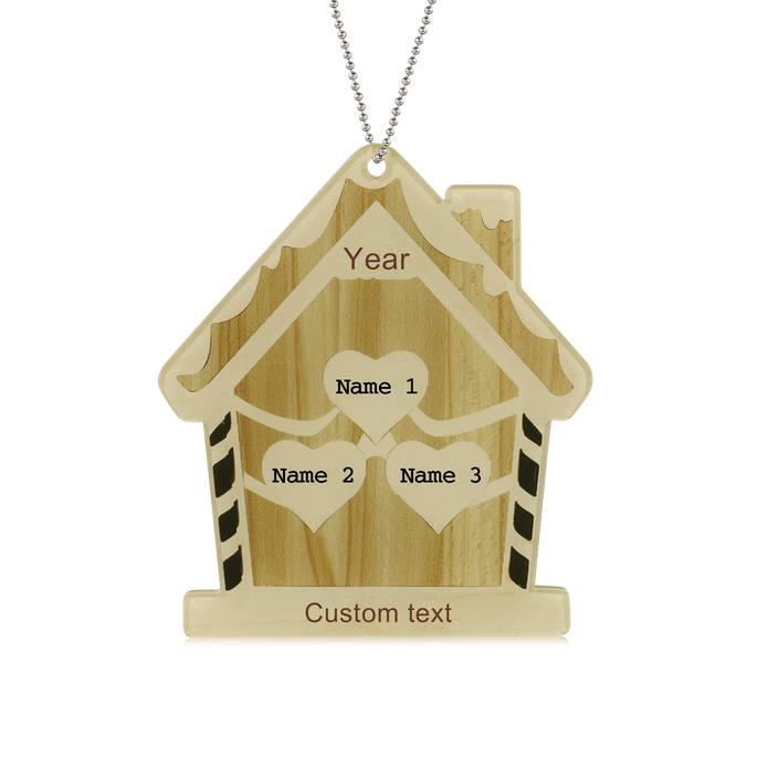 Personalised Home Christmas Ornament - handmade