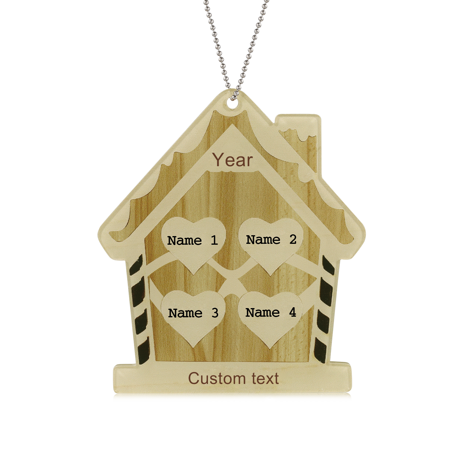 Personalised Home Christmas Ornament - handmade