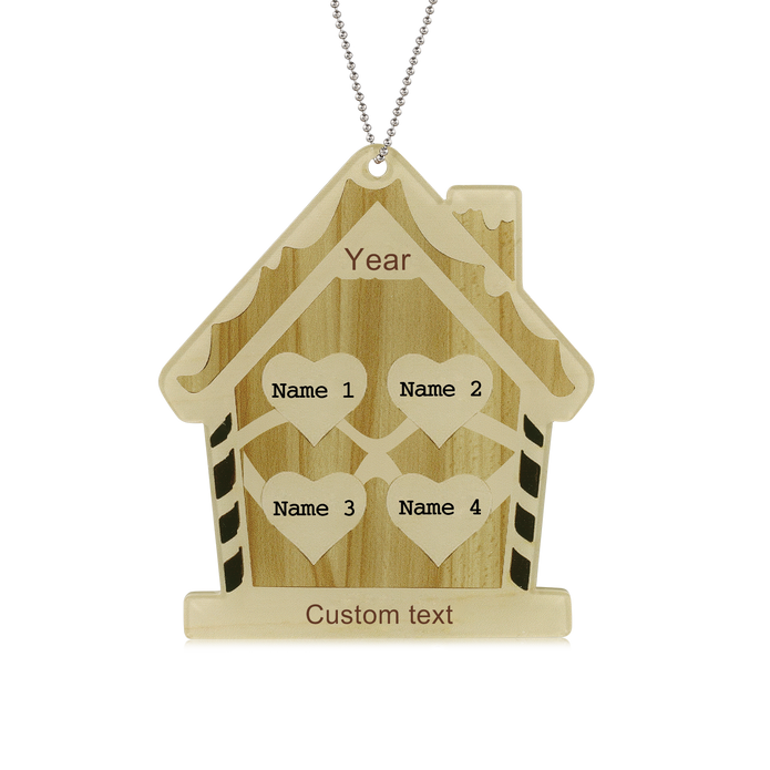 Personalised Home Christmas Ornament - handmade