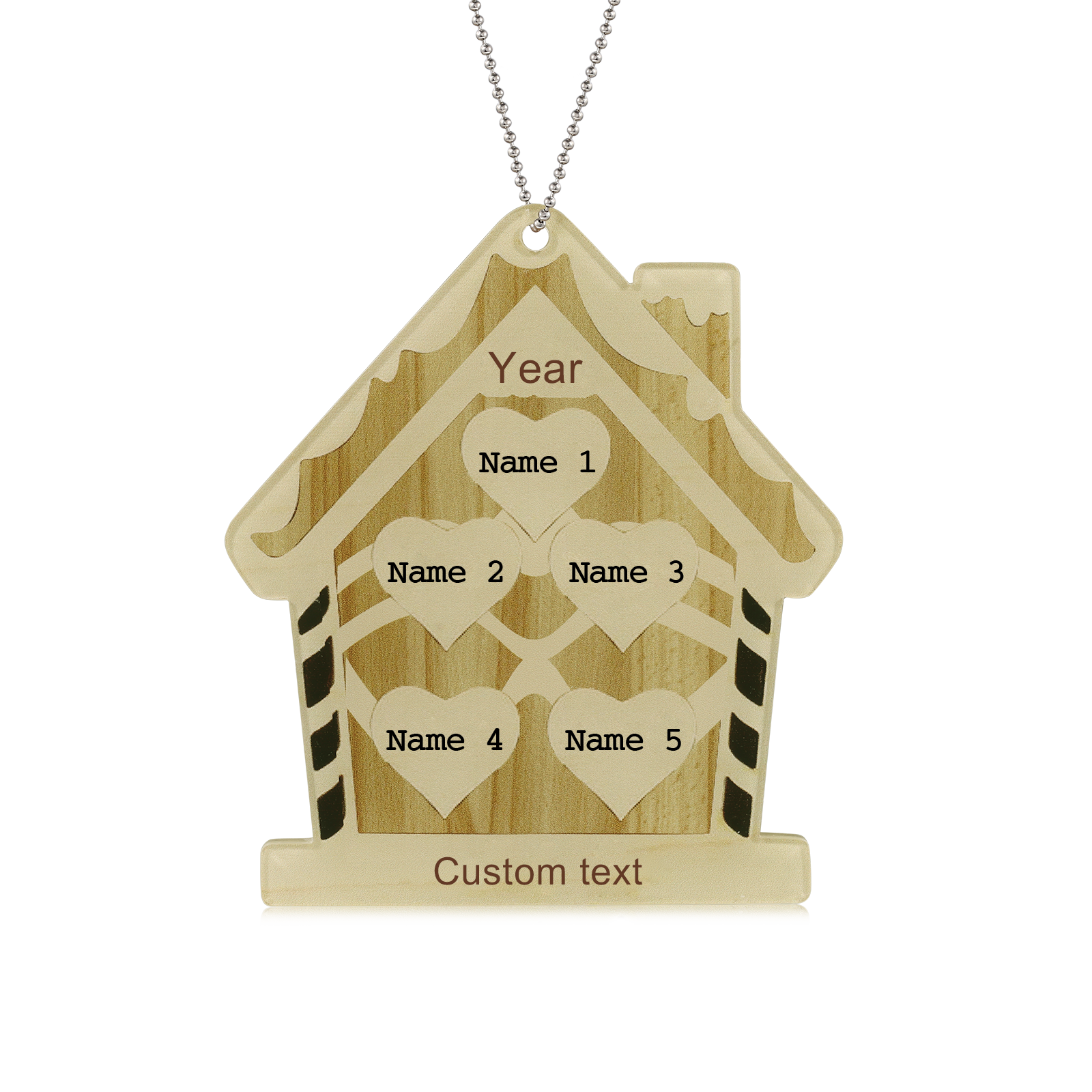 Personalised Home Christmas Ornament - handmade
