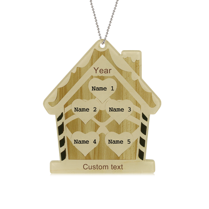 Personalised Home Christmas Ornament - handmade
