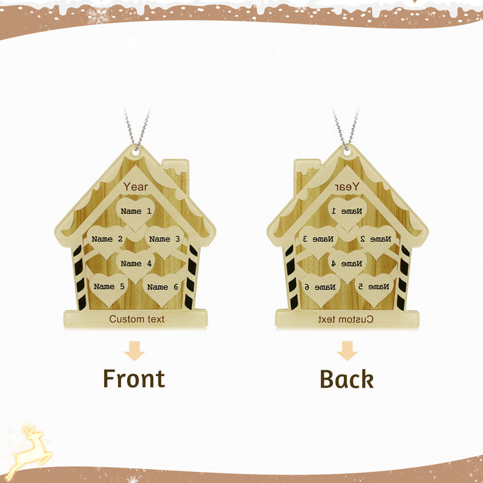 Personalised Home Christmas Ornament - handmade