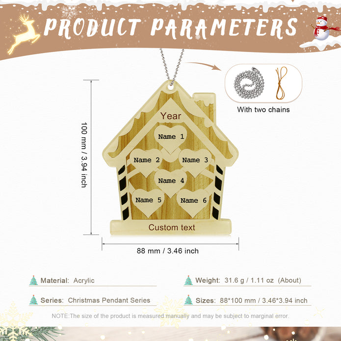 Personalised Home Christmas Ornament - handmade