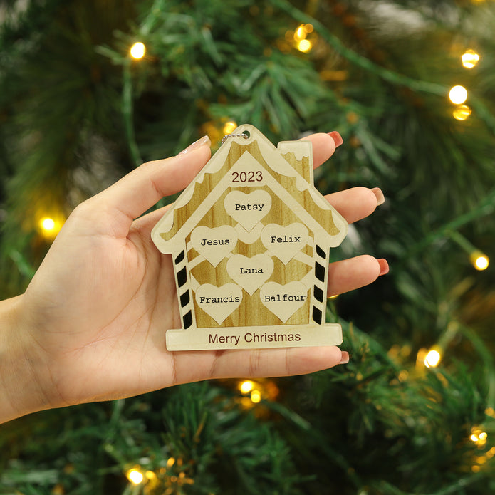 Personalised Home Christmas Ornament - handmade