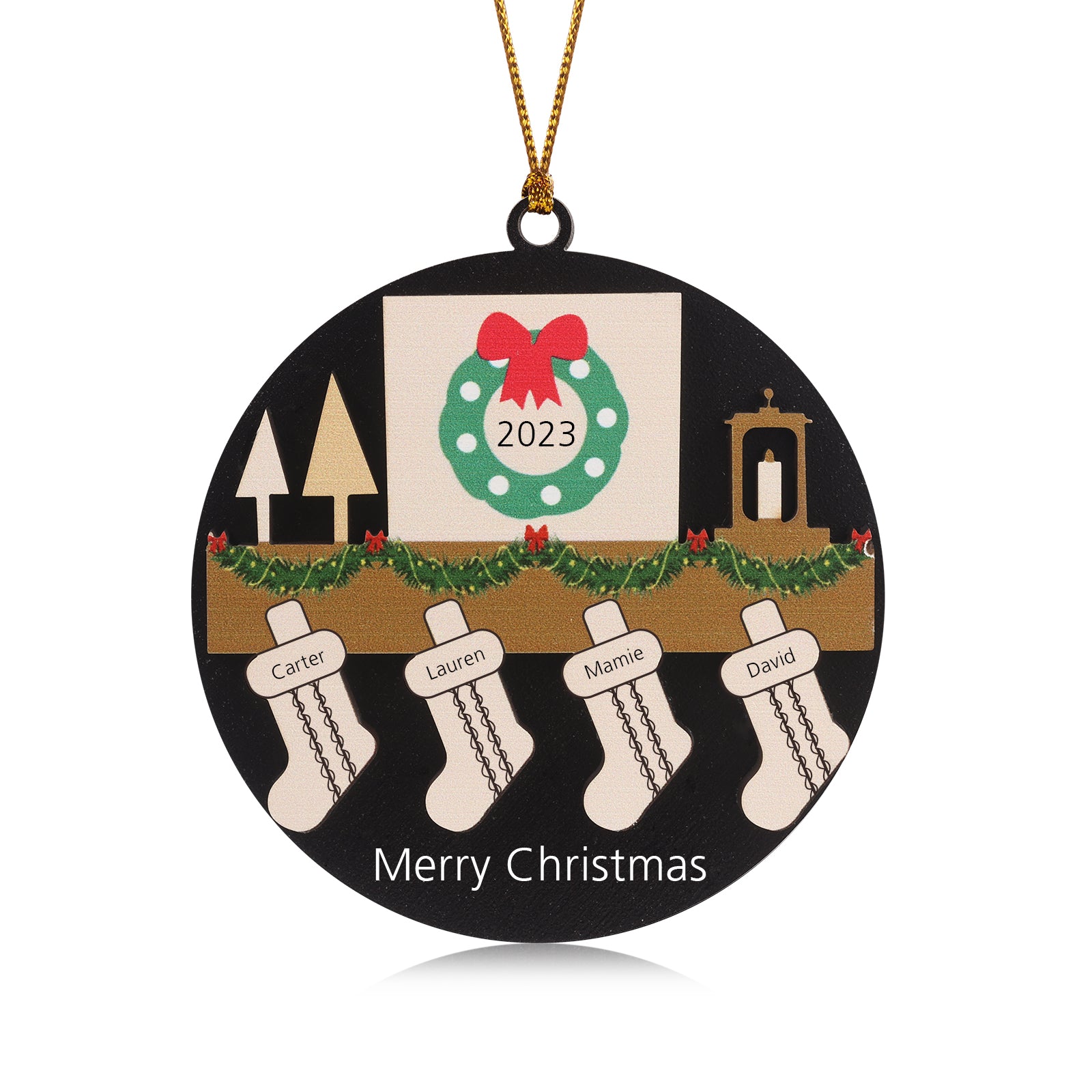 Personalised Christmas Name Ornament - handmade