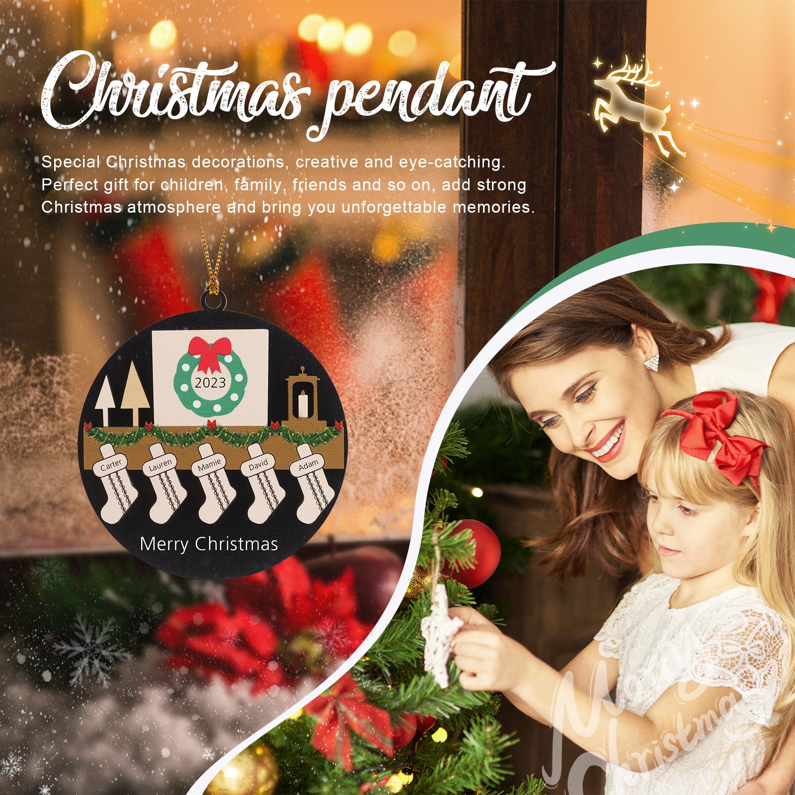 Personalised Christmas Name Ornament - handmade