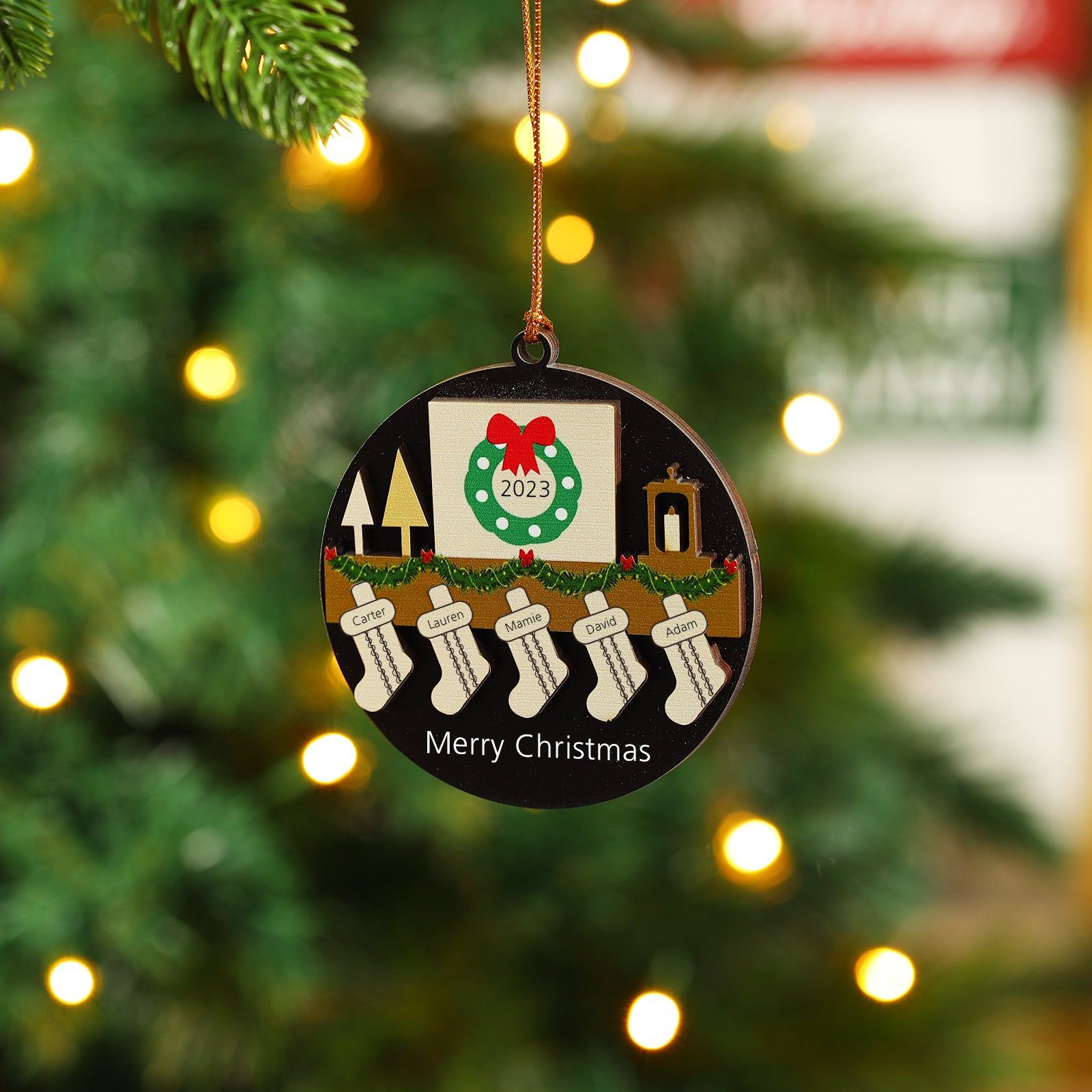 Personalised Christmas Name Ornament - handmade