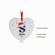 Personalised Heart Christmas Ornament - handmade
