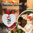 Personalised Heart Christmas Ornament - handmade