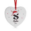 Personalised Heart Christmas Ornament - handmade