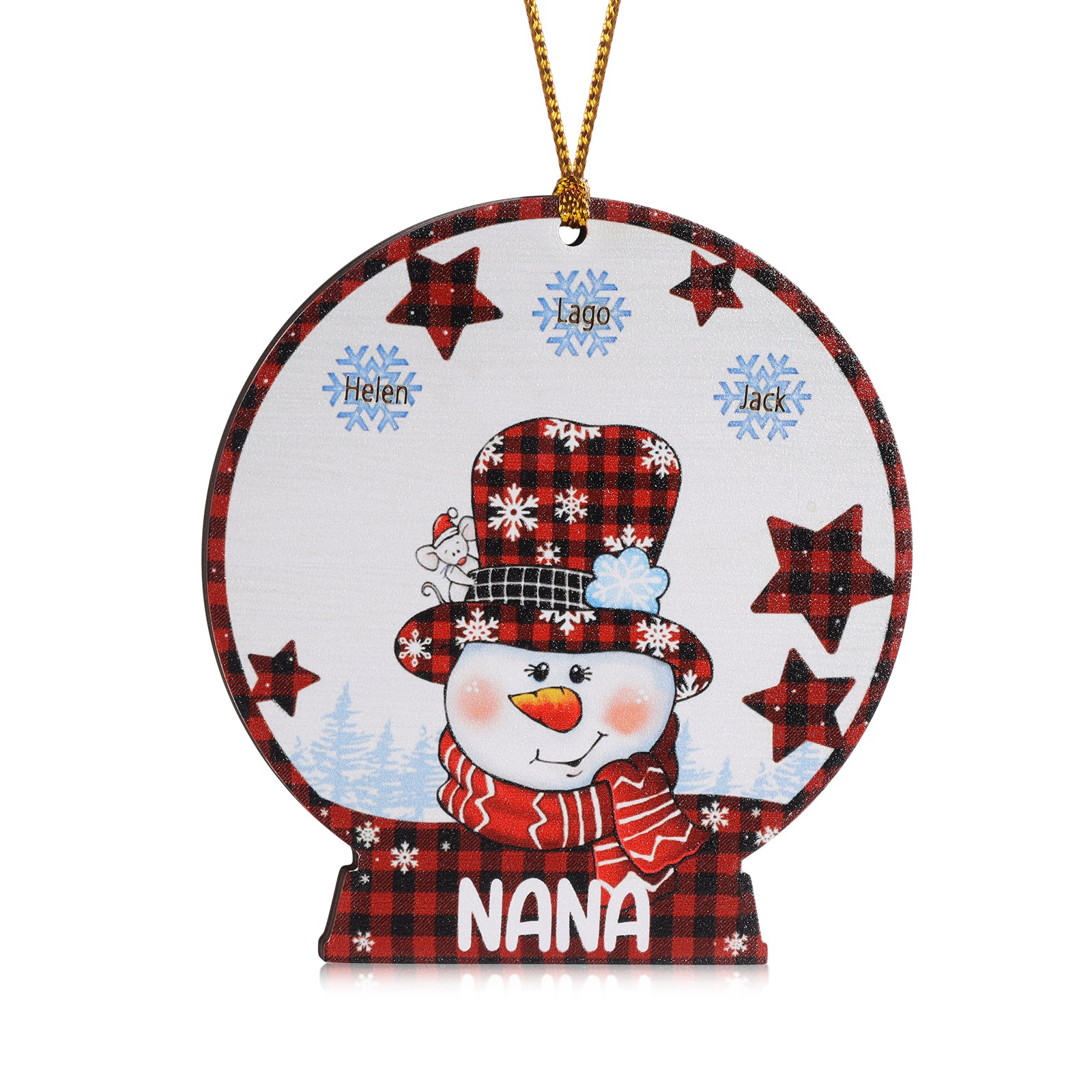 Personalised Christmas Name Ornament - handmade