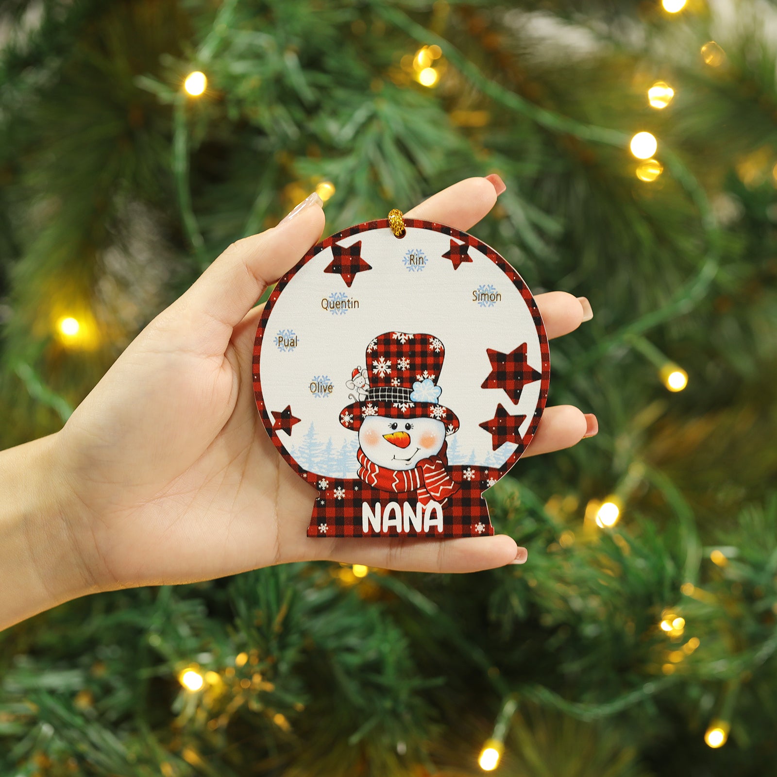 Personalised Christmas Name Ornament - handmade