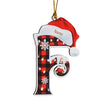Personalised Alphabet Christmas Ornament - handmade