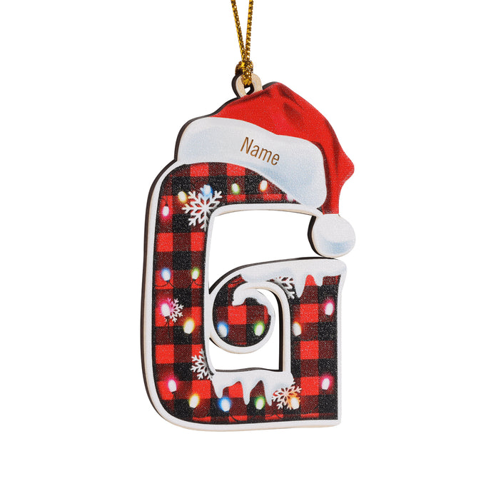 Personalised Alphabet Christmas Ornament - handmade