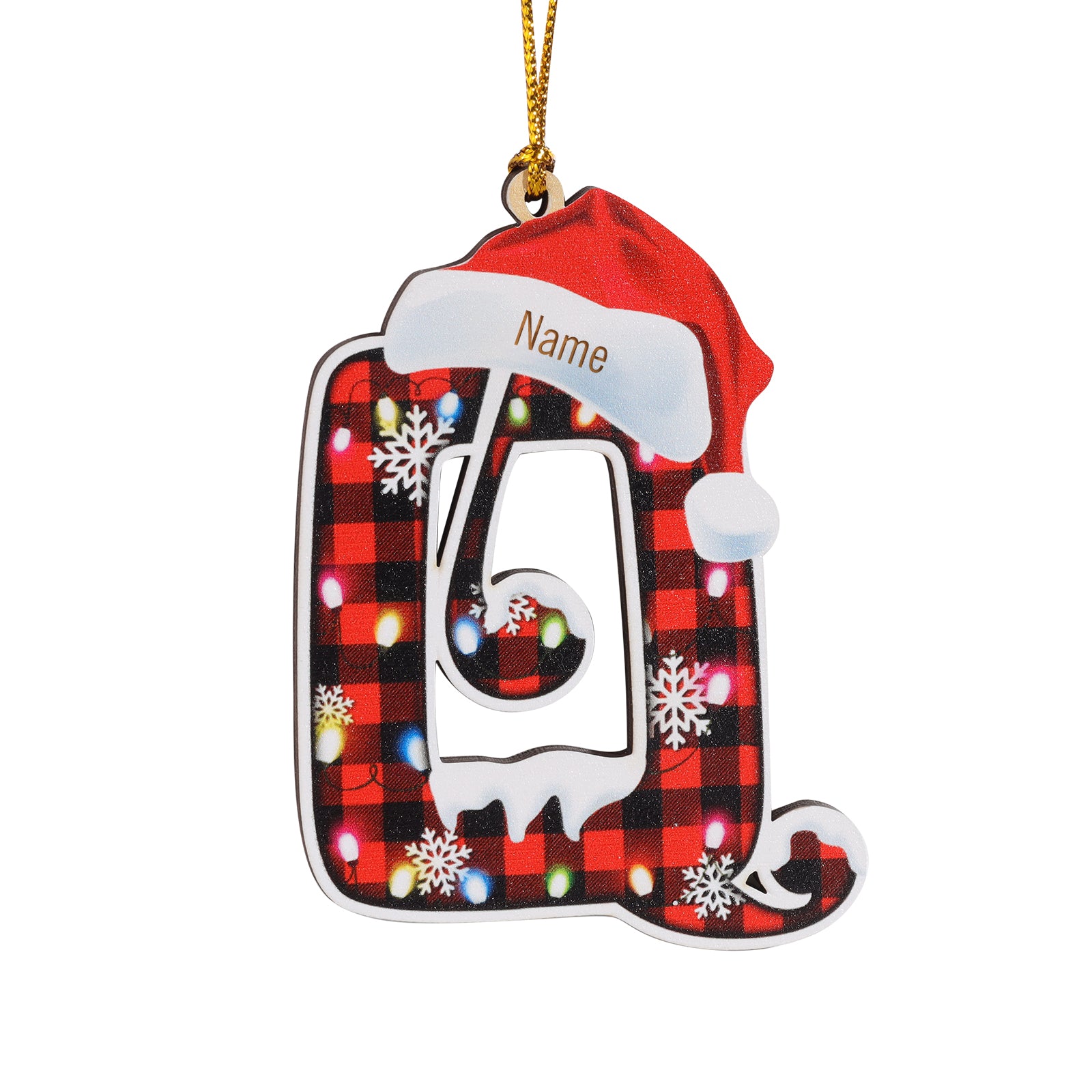 Personalised Alphabet Christmas Ornament - handmade