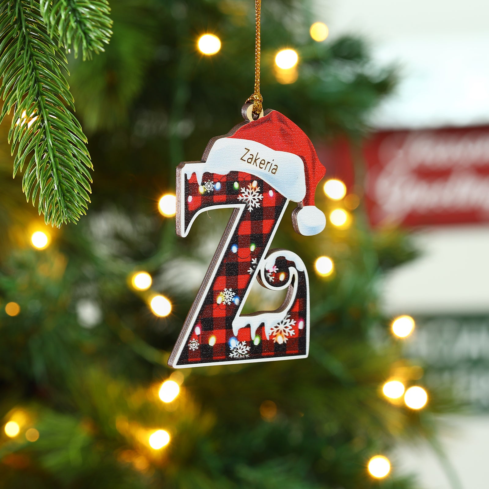 Personalised Alphabet Christmas Ornament - handmade
