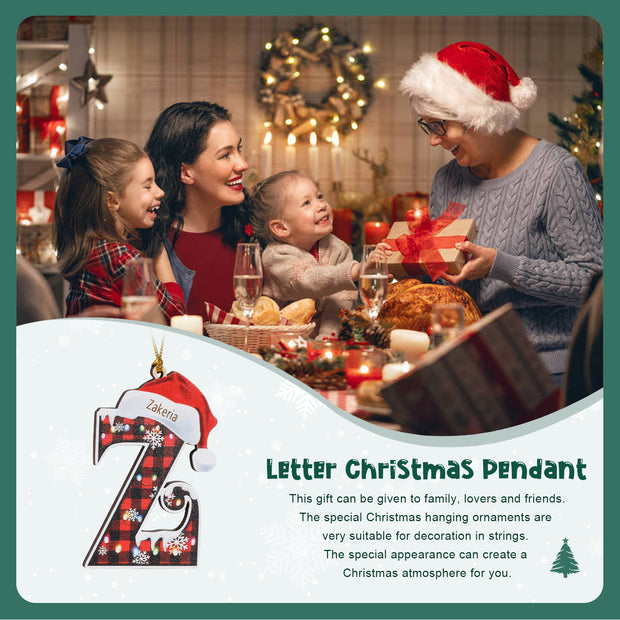 Personalised Alphabet Christmas Ornament - handmade