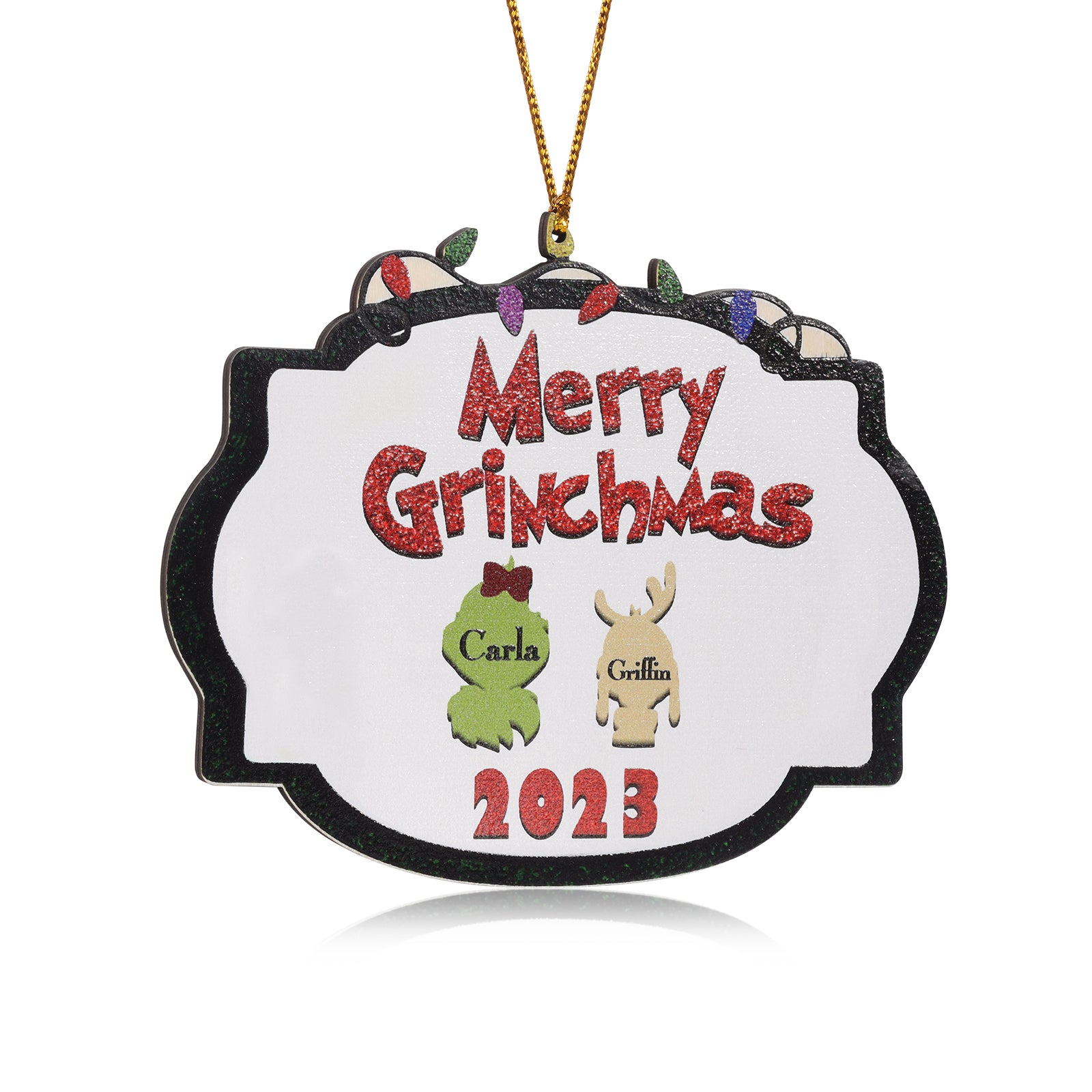 Personalised Christmas Name Ornament - handmade